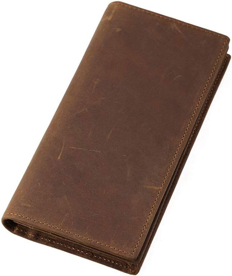 Cowhide Cellphone Clutch, Men's Clutch Men’s Bag Organiser Clutch Wallet Multi-Functional Zip Around Purse Long