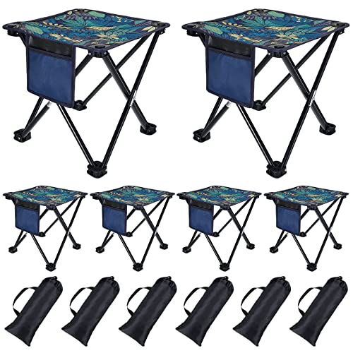 6-Pack-Camping-Stool-13-inch-Portable-Folding-Stool-with-Carry-Bag-Collapsible-Camping-Chair-400-Lbs-Compact-Stool-Seat-for-Camping-Fishing-Hiking-Gardening-Walking-Travelling-Outdoor-Activities