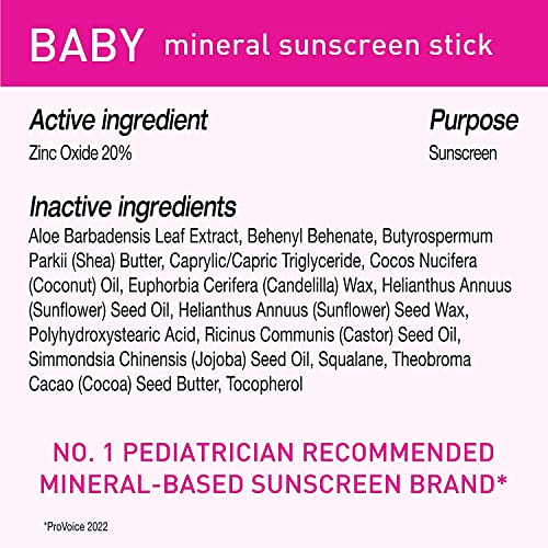 Blue Lizard BABY Mineral Sunscreen Stick with Zinc Oxide, SPF 50+, Water Resistant, UVA/UVB Protection - Easy to apply, Fragrance Free.5 oz (Pack of 2) - Image 6