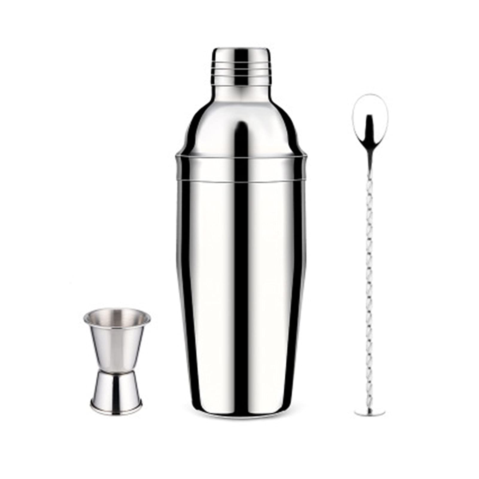 Juego de Coctelera Coctelero de cócteles Sistema de Acero Inoxidable Shaker con Cuchara y Jigger Martini Shaker & Bar Shaker Principiantes Agitador de Cócteles