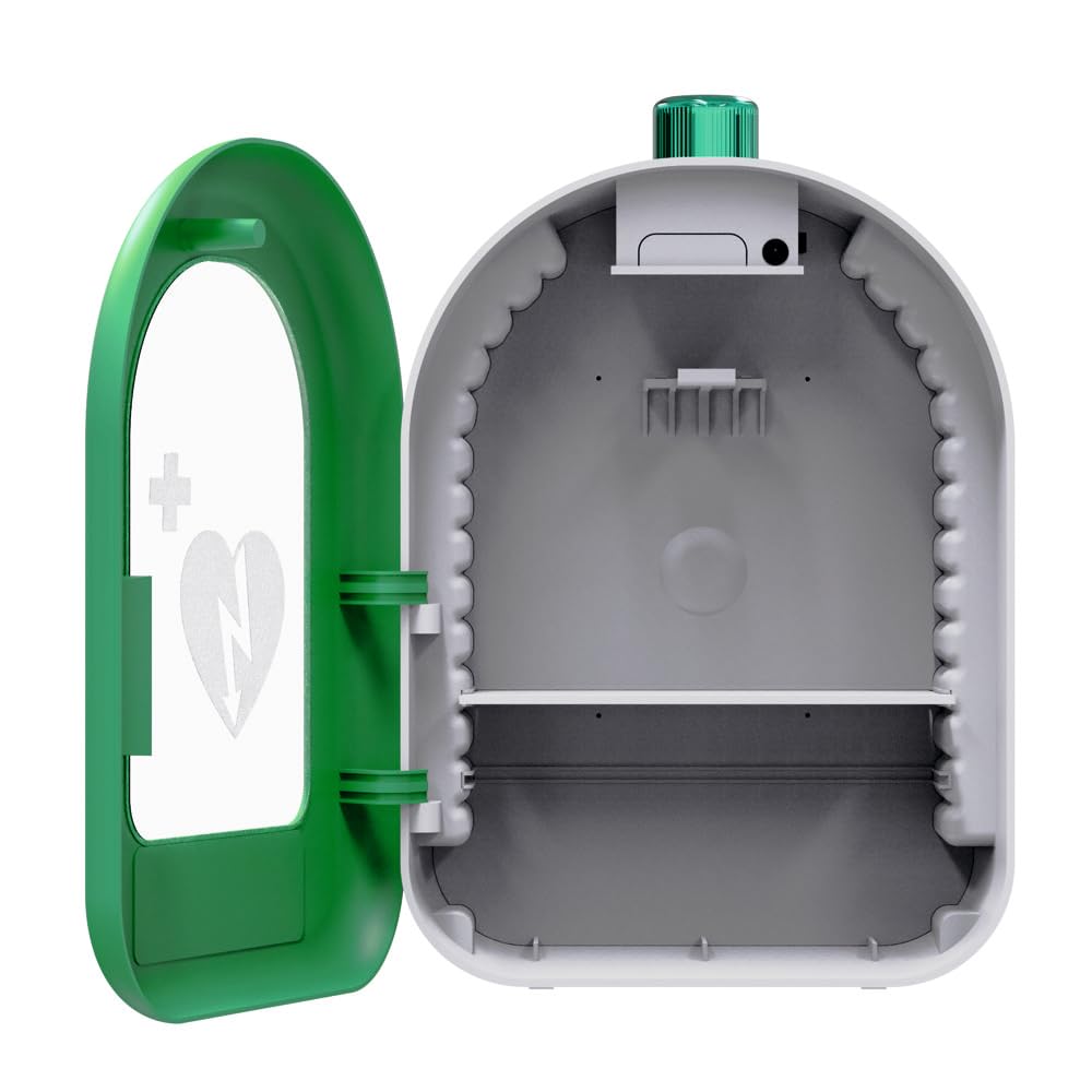 MedX5 Caja de pared interior de PVC AED universal con alarma acústica y óptica