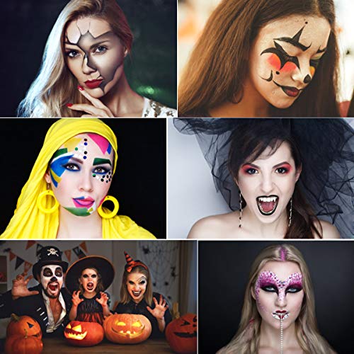 Loijon Kit de pintura de rosto e corpo de 12 cores Paleta Efeito de pérola Tintas à base de água com