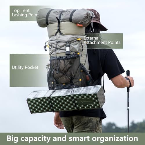 Mochila para senderismo BISINNA 35L ligera y resistente miniatura 2
