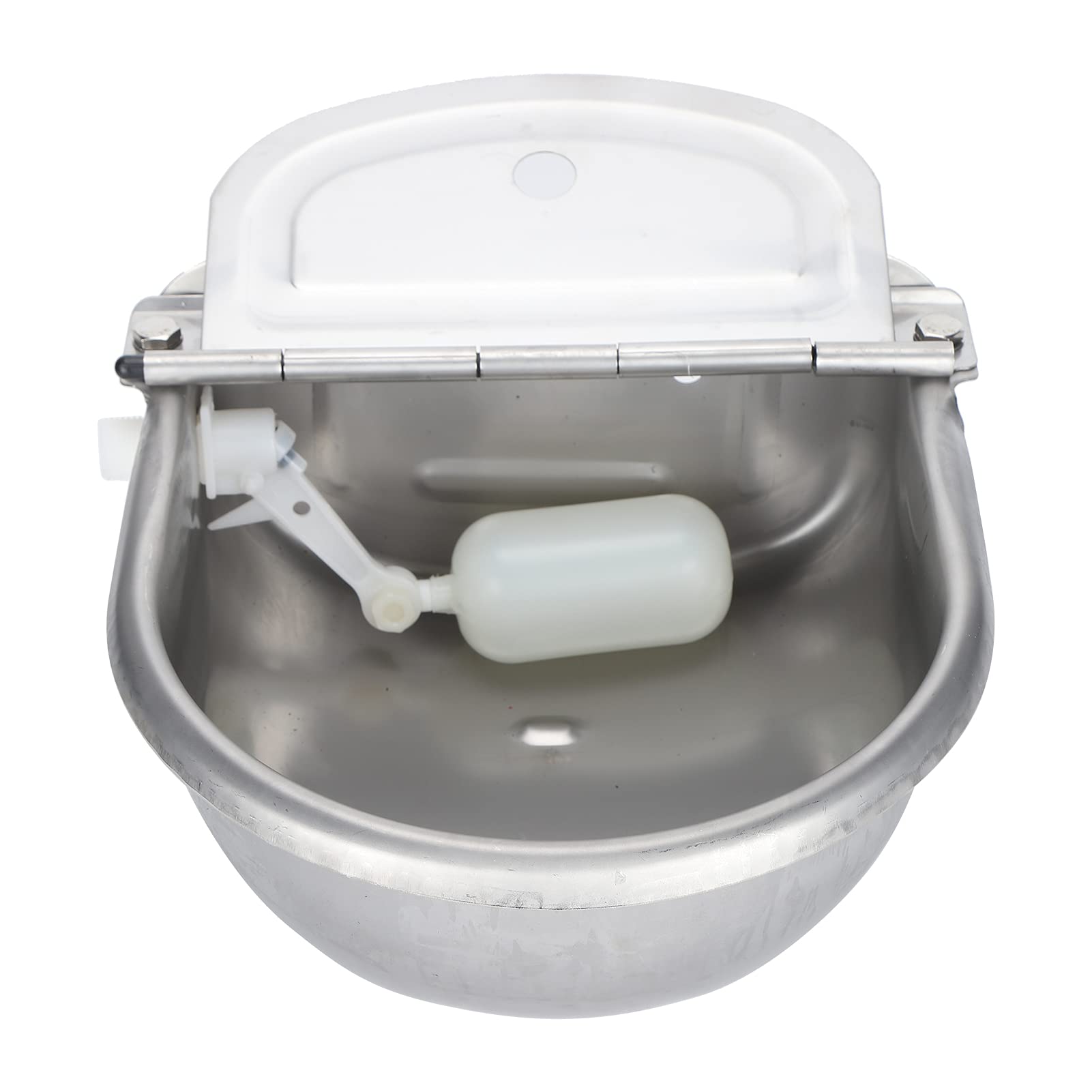 Greensen Bebedero Automático para Mascotas 4 L, Cuenco de Acero Inoxidable con Válvula de Flotador para Perros, Gatos, Caballos y Cabras – Bebedero Automático con Depósito Grande y Diseño Resistente
