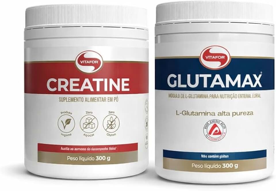Kit Treino Creatina e Glutamina Glutamax 300g