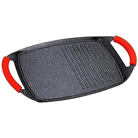 MGE Non-Stick Rectangular Grill Pan with Handles Cover