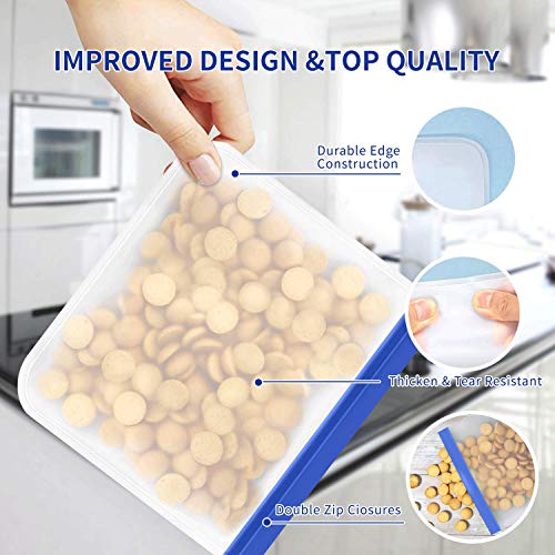 image for sherry Reusable Food Storage Bags,10 Pack Reusable Ziplock Bags Bread 