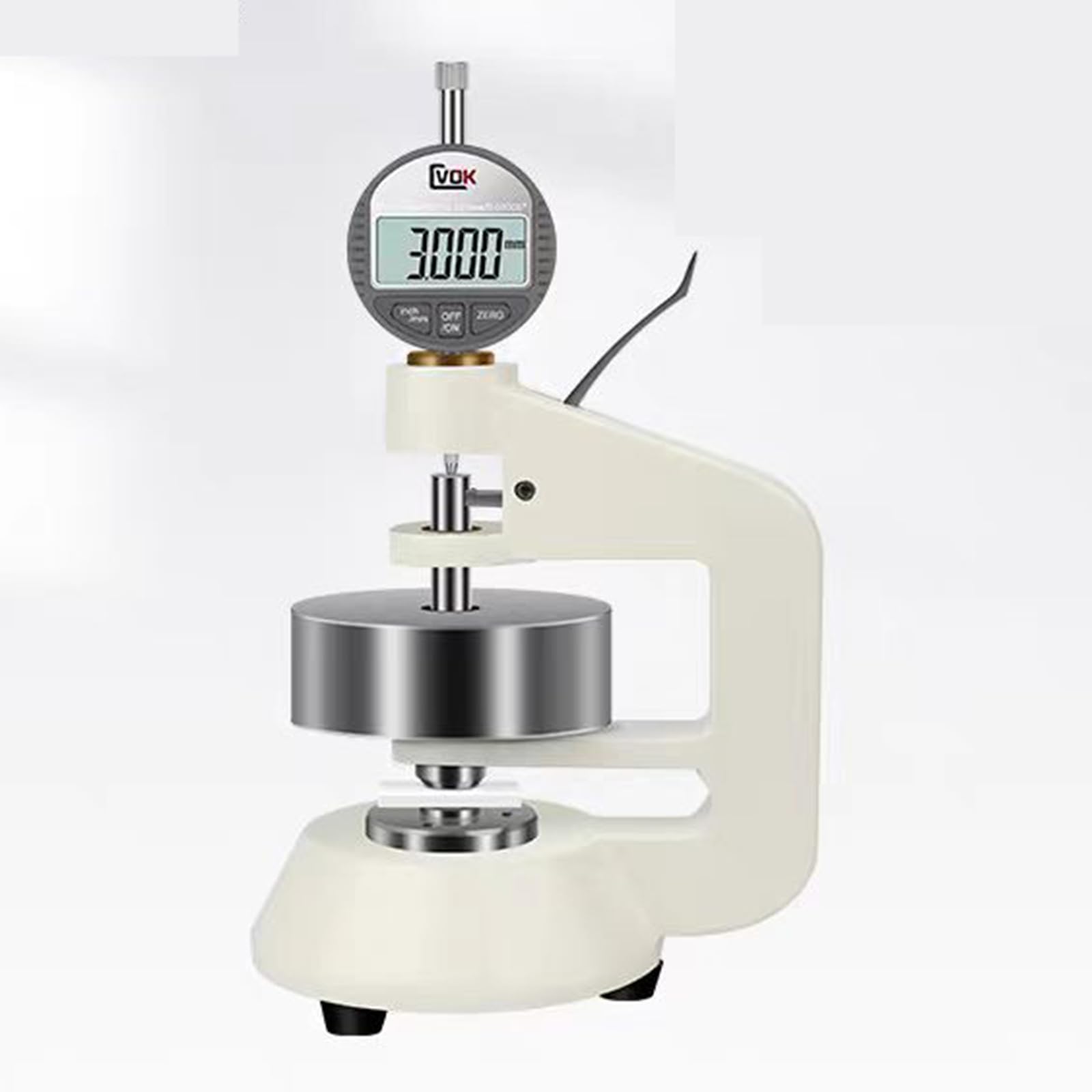 Misuratore di spessore digitale, micrometro elettronico per misurare carta e pelle, gamma 0-4 mm, diametro indenter 16 mm, display LCD accurato