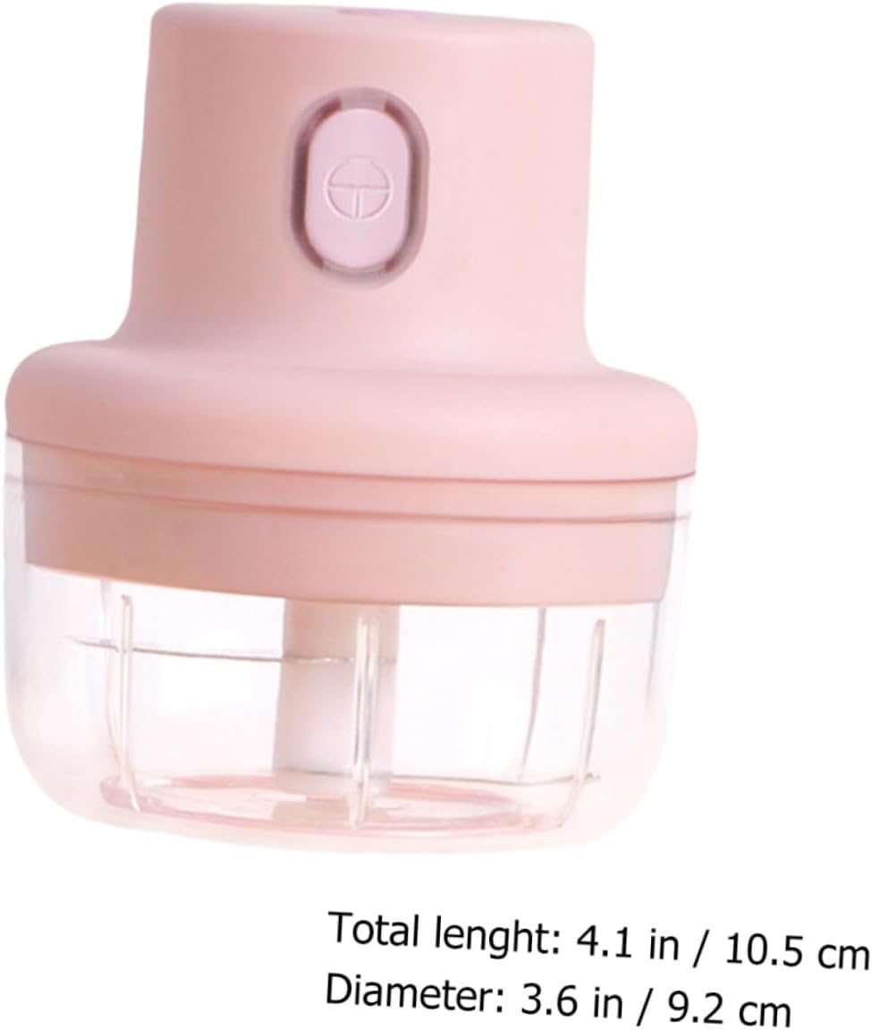 Electric Garlic Mincer Chopper Mini Hand-held Food Processor Garlic Squeezer Grinder Rechargeable Pink