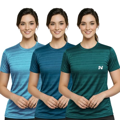 Image of NINQ Women's Long Sleeve Compression T-Shirt for Gym, Running, Yoga & Sports Wear