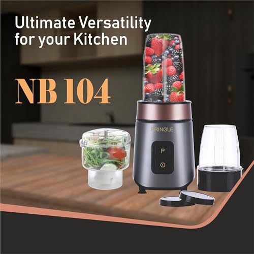 Image of Pringle NB104 Nutri Blender Juicer Mixer Grinder & Chopper | 600W Full Copper Motor | 2 Unbreakable Jars with Chopper | Multi-Purpose Kitchen Appliance | 2 Years Warranty
