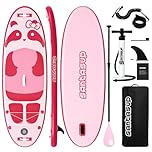 Santasup Tavola gonfiabile per bambini, 2,4 m, panda blu, Stand Up Paddle Board con accessori, design durevole e stabile, ampia tavola antiscivolo, pompa a mano per ragazzi