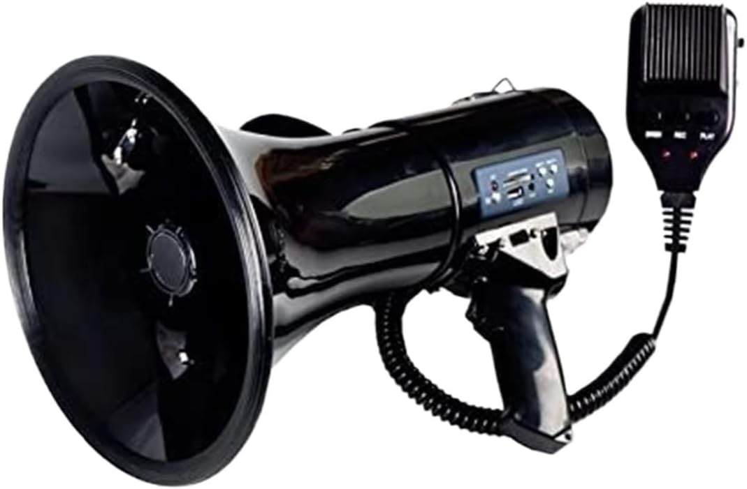 Megaphone Loud Hailer Portable Volume Control Bullhorn Voice Modes Megaphone Speaker for Outdoor Announcements Megaphone for Sport