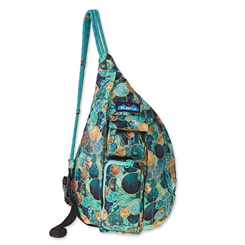 KAVU Mini Rope Sling Bag Polyester Crossbody Backpack - Sea Glitter