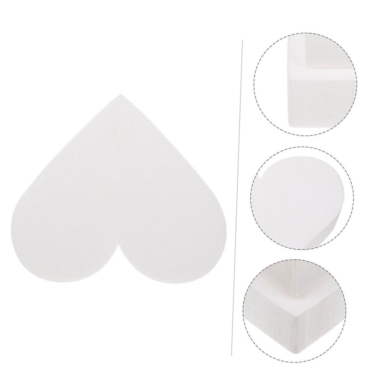 NUOBESTY 5 Juegos De Maniquíes De Espuma Ligeros con Forma De Corazón para Tartas De Boda para Practicar La Decoración De Cumpleaños Y Repostería 2 Unidades X 5