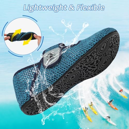 Image of Water Shoes for Women Men Barefoot Beach Swim Aqua Socks Summer Wide Slides Sandals Quick Dry Pool River Sea Sock Shoes