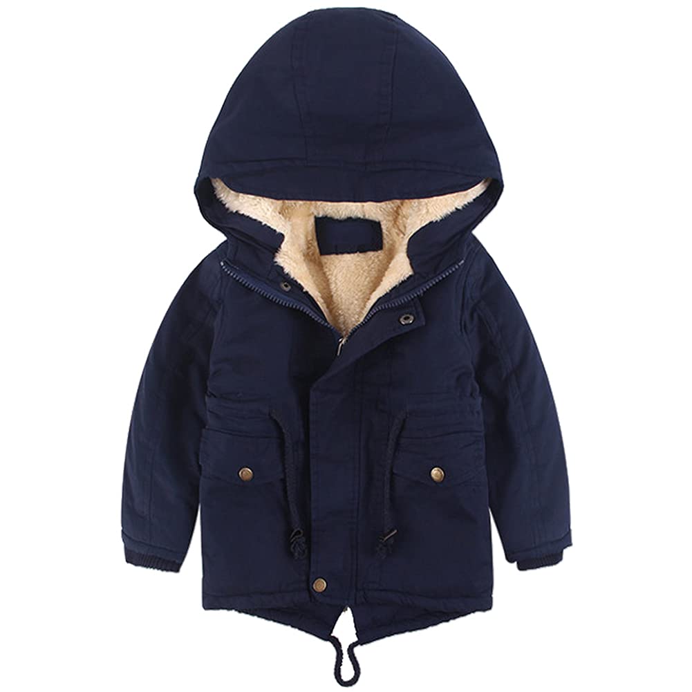 Manteau Enfant Fille Veste d'Hiver Garçon Parka Doublure Polaire Epais Chaud Blouson à Capuche
