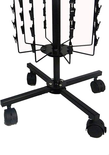 Miniatura 4 de FixtureDisplays Compatible con estante de tira con cabecera, rotación, 144 clips - negro 15967NEW-NF