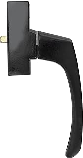 HOHXFYP Casement Locking Handle, Aluminum Alloy Crank Handle Casement Window Locking Handle Grip, Casement Window Locking Handles Black for Push Pull Window