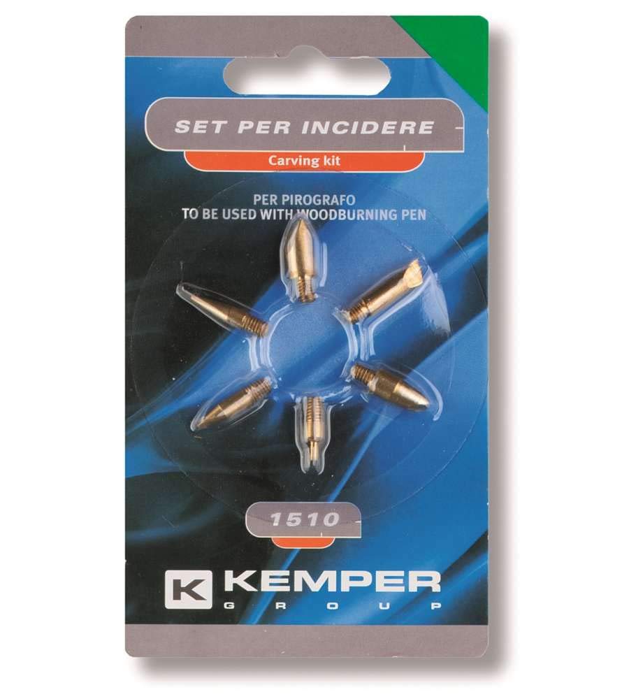Kemper 1510 Accessory Kit for Engraving by Pyrography Device – Set of 6