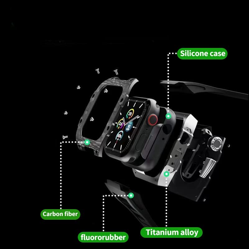 Coque fibre de carbone Apple Watch 8 l'art de la modification