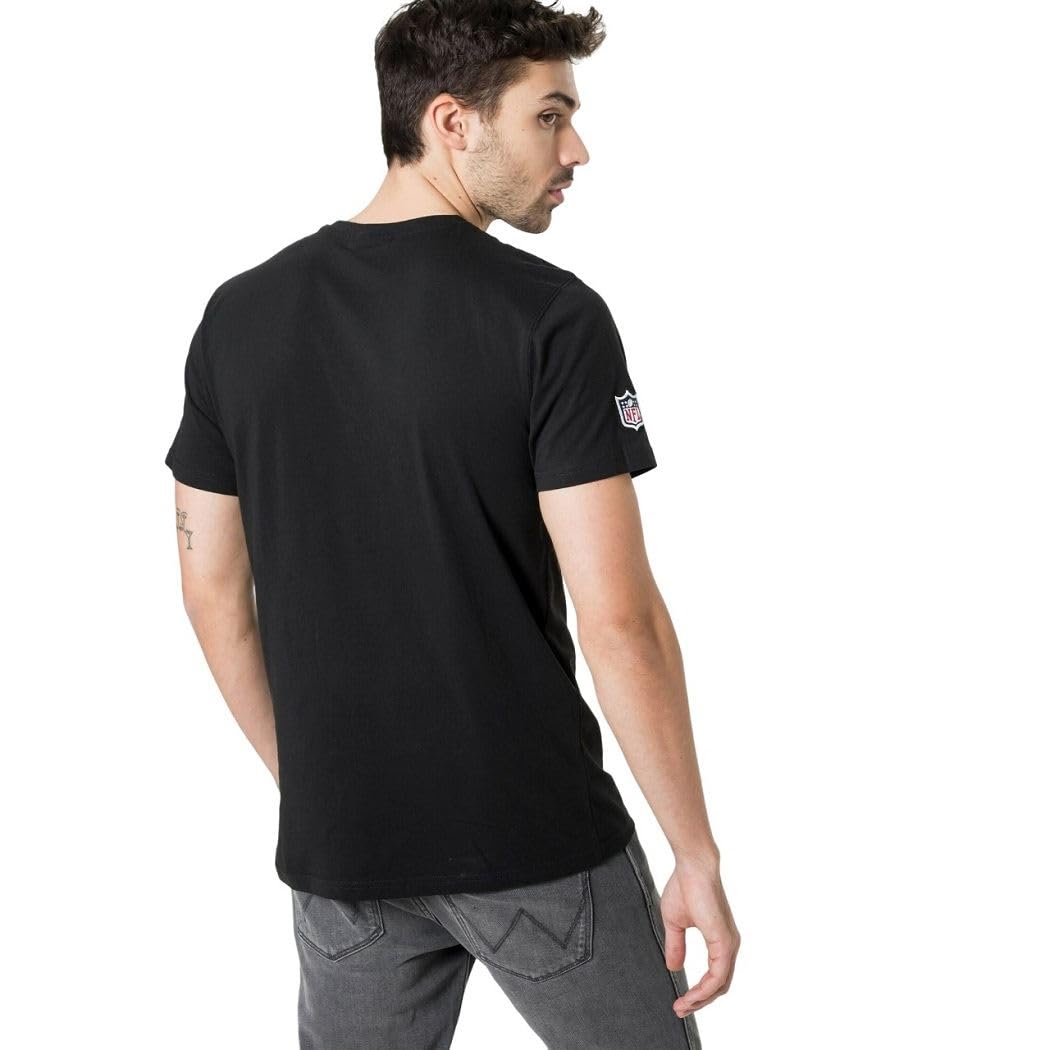 New Era Men's Team Logo NFL Logo Short Sleeve T-Shirt, Black, Large, T-shirt-nfl-black-#9996 - Image 4