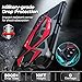 Lunivop for Samsung Galaxy S24 Ultra case 2024 Metal Hard Phone Case Cover Case para Screw(with Soft Screen Protector) Heavy Duty Rugged Military Grade Black Red