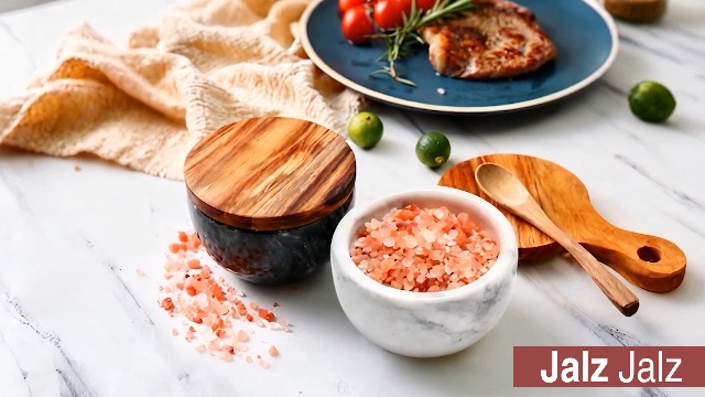 Amazon.com: jalz jalz Large Acacia Wood Salt Cellar with Marble
