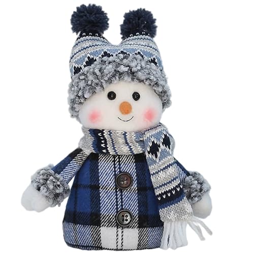 Poupée bonhomme de neige peluche et figurines Noël tissu pour décorations maison