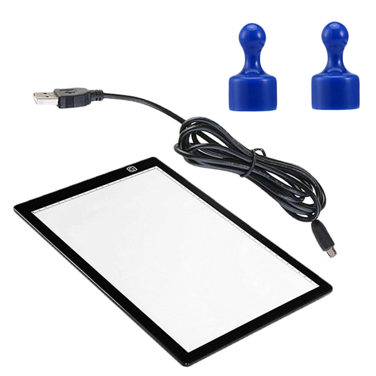 AKOOSY Planche à Dessin Lumineuse LED A4 en Acrylique avec Câble USB Aimanté, Légère, pour Croquis et Calligraphie à Domicile à L'école