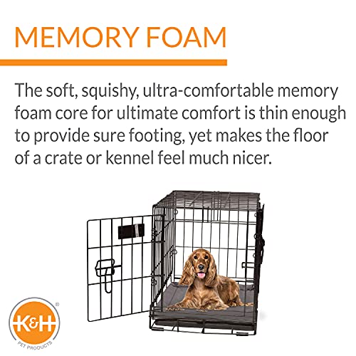 K&H Pet Products Memory Foam Crate Pad Gray Medium 21 X 31 Inches #TOP2