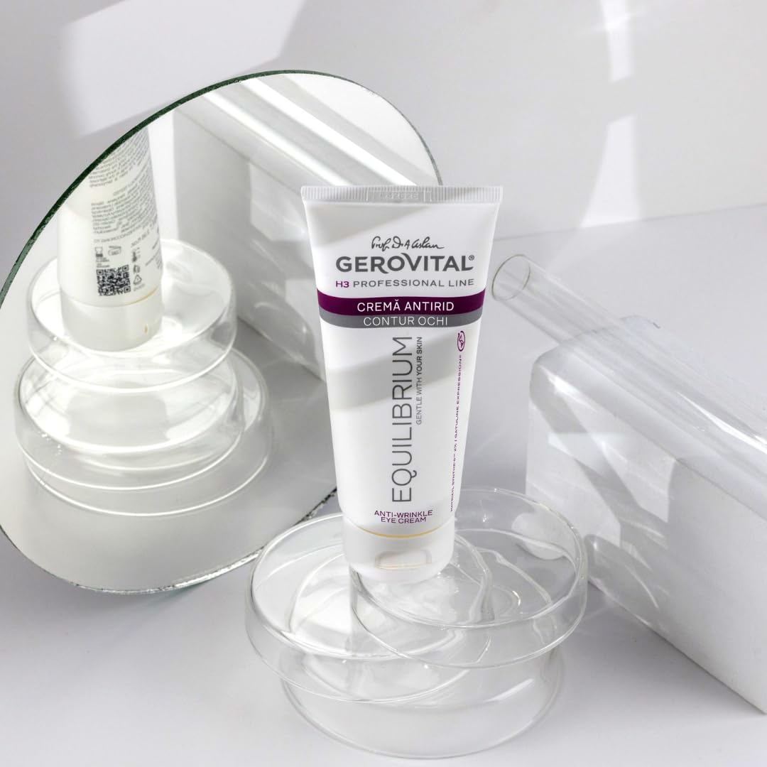 Gerovital H3 Equilibrium Crema Occhi Antirughe Professionale 100 ml | Idrata e aiuta a ridurre rughe e occhiaie, per uno sguardo fresco e luminoso. Adatta a tutti i tipi di pelle, donna e uomo.