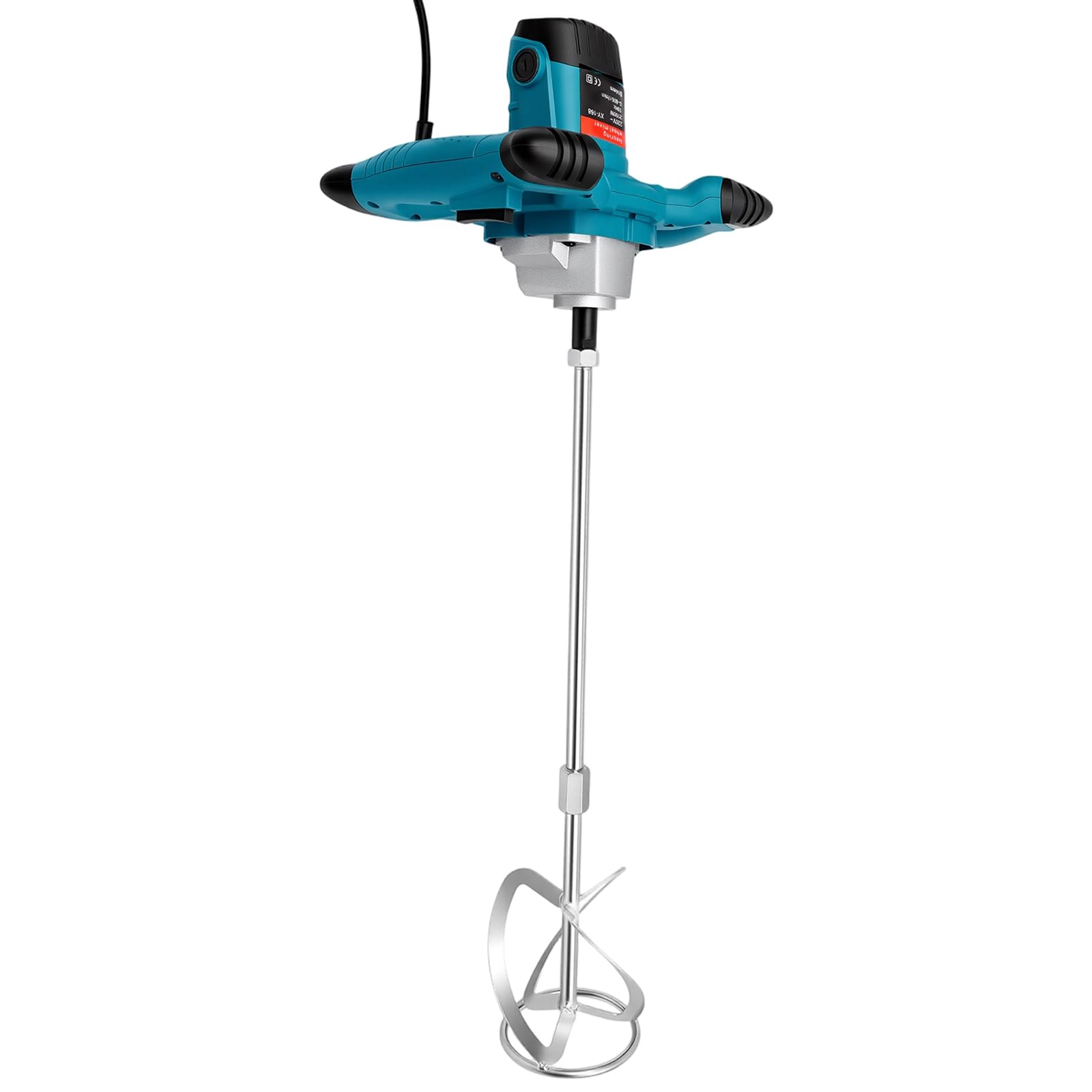 Agitatore, 2100 W, mescolatore per calcestruzzo, 800 giri/min, controllo della velocità a 6 livelli, silenzioso, miscelatore per malta per cemento, cemento, cemento, vernici e mastice