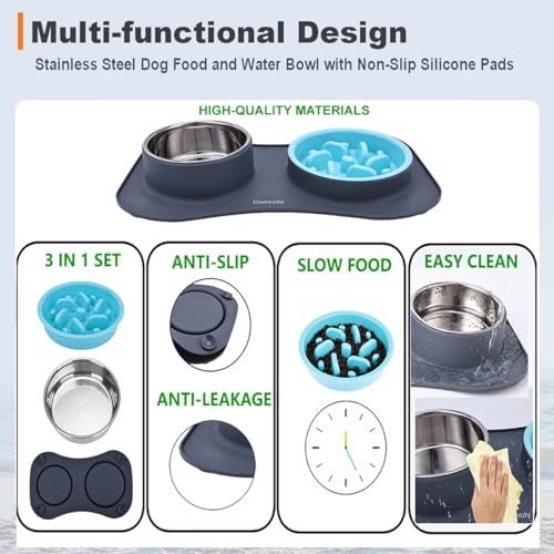 Slow Feeder Dog Bowls Antichoking Puzzle Food Bowl Antislip Interactive Pet Slow Feeding Dishes Bloat Stop Maze Slow Feeding Dog Bowl with Bpa Free Silicone Mat for Small and Medium Dog Pet Grey  Cucciolini Doodles Slow feeder dog bowls anti choking puzzle food bowl anti slip interactive pet slow feeding dishes bloat stop maze slow feeding dog bowl with bpa free silicone mat for small and medium dog pet grey   cucciolini doodles