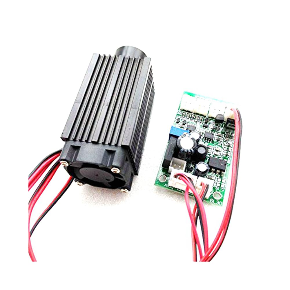 12V Fat Beam 532nm 80mW Green Diode Laser Dot Module 33x33x78mm /Driver out & TTL 0-20KHz