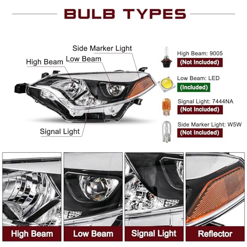 Image of JSBOYAT Left Headlights Assembly for 2014 2015 2016 Toyota Corolla