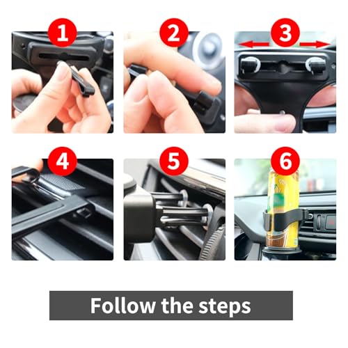 Portavasos Para Auto Con Salida De Aire, Negro miniatura 5