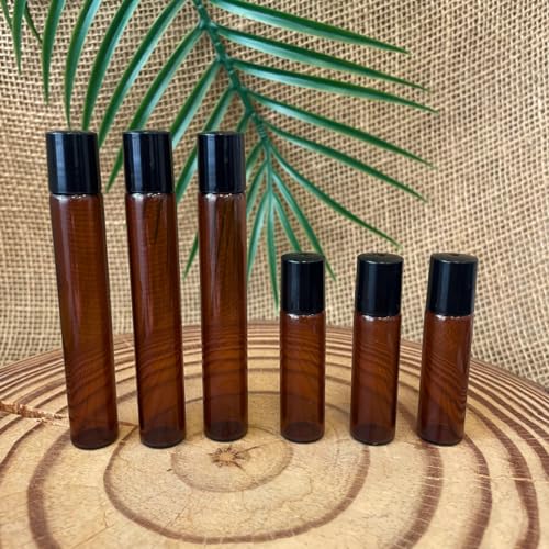 Frasco De Vidro Roll On Oléos Essenciais Aromaterapia e Fragrancias (5ML / 10 PCS)