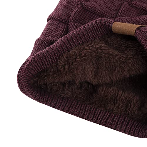Image of REDESS Beanie Hat for Men and Women Winter Warm Hats Knit Slouchy Thick Skull Cap Acrylic Wool