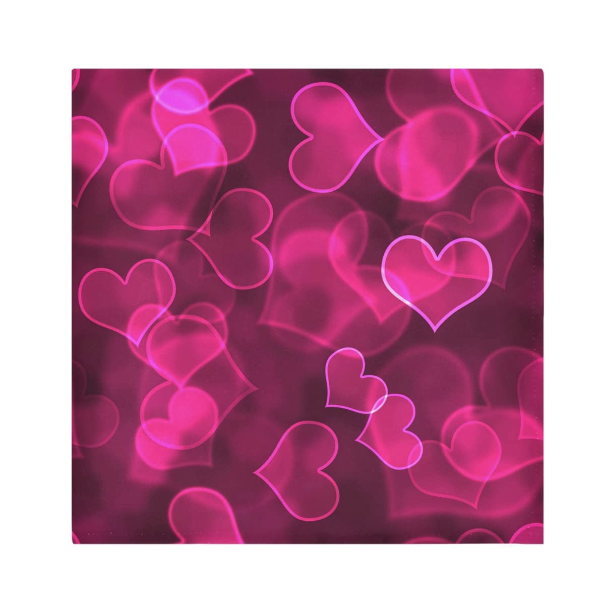 6 Packs Cloth Napkins,Washable Dinner Napkins Hot Pink Heart for Weddings, Parties, Holiday Dinner 20in x 20in