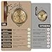 Liwyewu Large Vintage Double Sided Wall Clock with Glass & Metal, Roman and Arabic Numerals, Silent Non-Ticking Battery Operated Antique Clock for Living Room, Office, Hallway Decor (15x18.5 Inch)