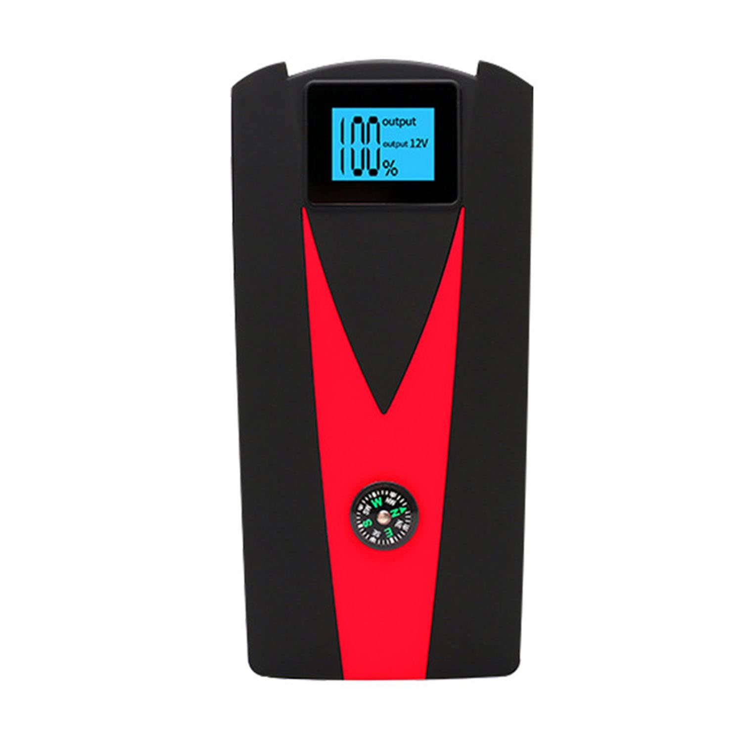 Avviatore di emergenza per auto, avviatore di emergenza portatile, 800 A, picco 12000 mAh, torcia di emergenza compatta, booster automatico per motori a benzina fino a 4,5 l e diesel da 3,5