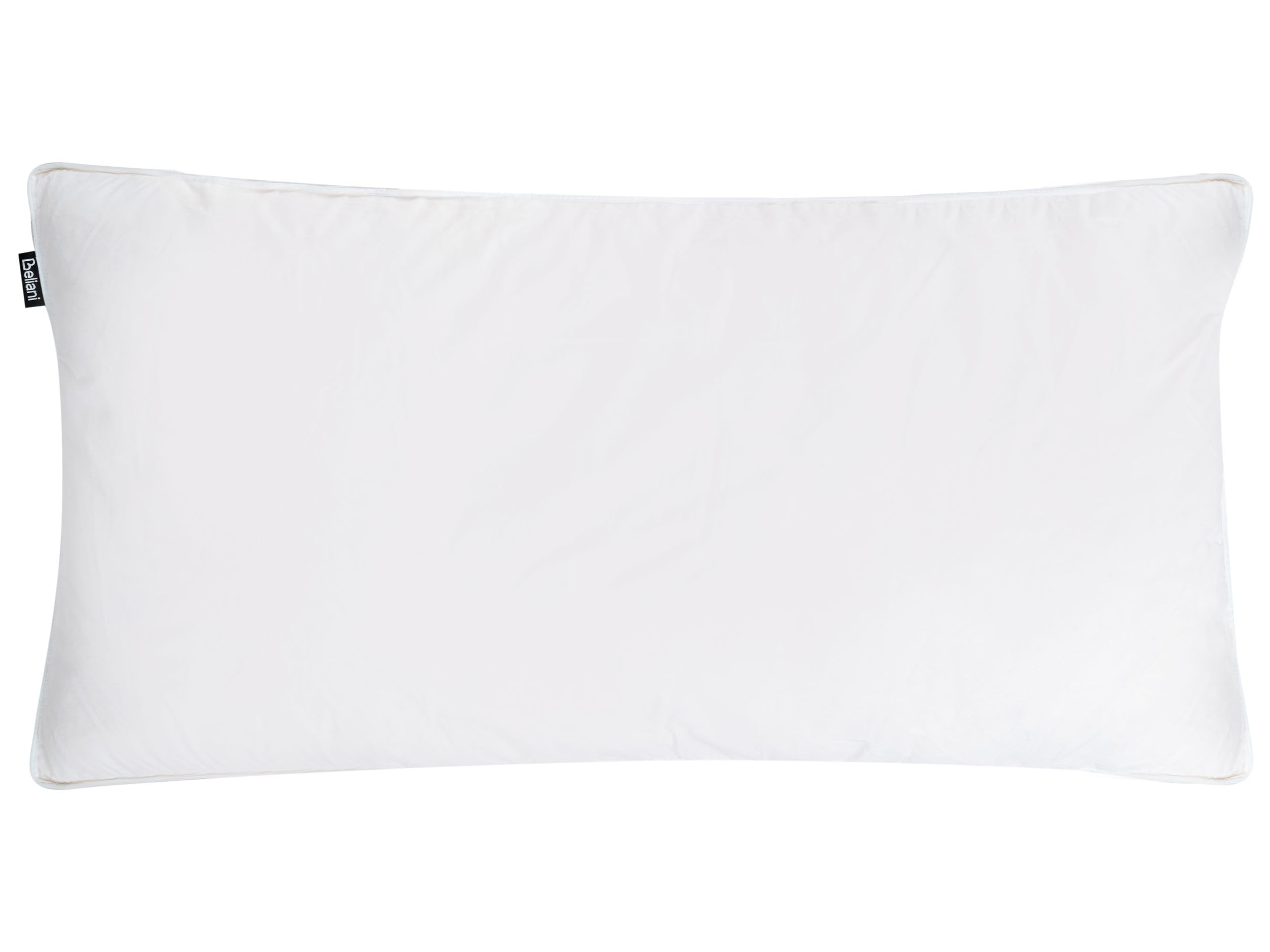 Guanciale Cuscino in Cotone e Morbida Piuma d'Anatra 40 x 80 cm Bianco