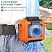 SLENPET 6000mAh Portable Waist Clip Fan with 23H Working Time, 6200RPM Strong Airflow, 3 Speeds, Rechargeable Battery Operated Personal Hands-free USB Belt Fan for Clothes Shirt Farm Work Hiking