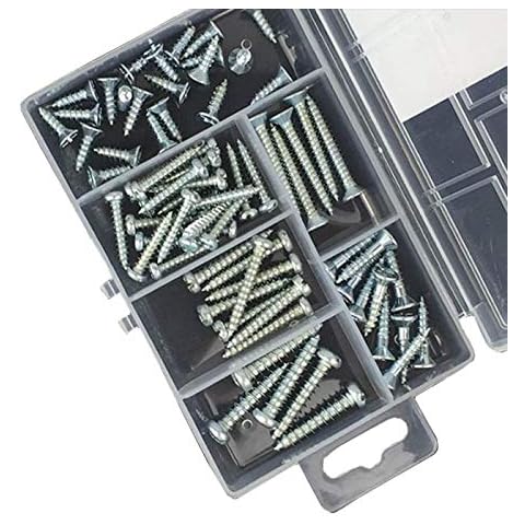 Becho 70-teiliges Schrauben-Set: 33 selbstschneidende Schrauben + 37 Holzschrauben für Zuhause Cover