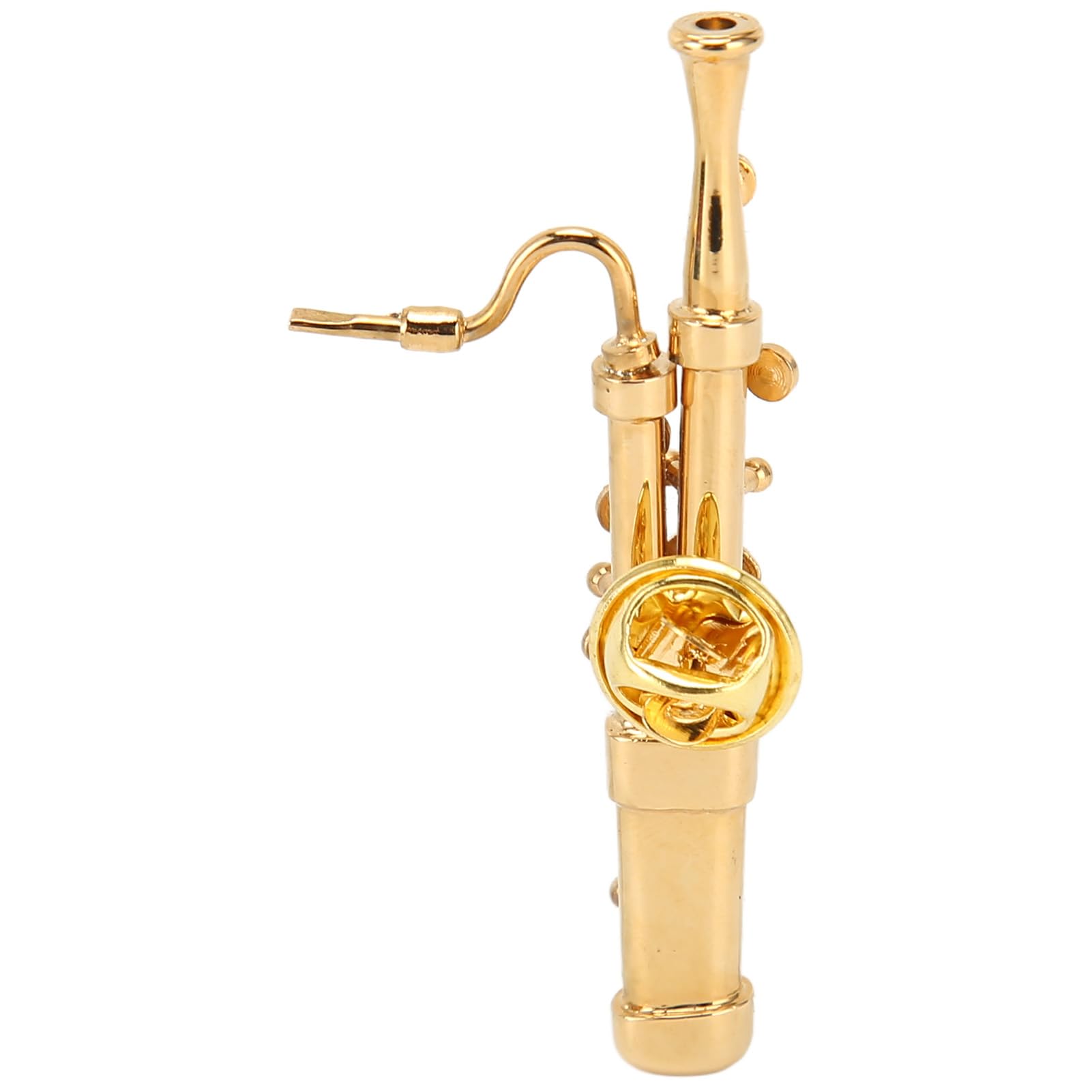 Basson Miniature doré avec étui, Réplique D'instrument de Musique en Métal, Collection de Cadeaux, Ornements de Décoration, Idée