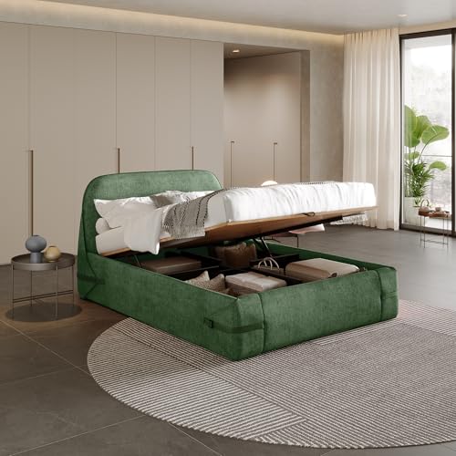 Image of Wakefit Hibernis Queen Size Hydraulic Storage Upholstered Bed