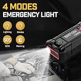 BRPOM Car Jump Starter, 1500A Peak 15800mAh (Up to 7.0L Gas or 5.5L Diesel Engine, 30 Times) 12V Auto Booster Battery Pack Jump Box with Quick Charger Smart Jump Cables (1500A) - 5