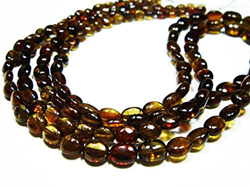 Tourmaline brune AA en fil de perles ovales polies pour joaillerie