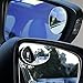 Ampper Oval Blind Spot Mirrors, Frameless 360 Degree Rotate + Sway Adjustabe HD Glass Convex Wide Angle Rear View Car SUV Stick On Lens (Pack of 2)